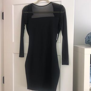 Black bodycon dress